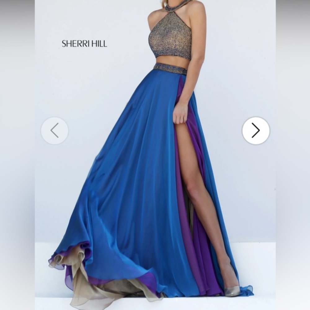 Sherri Hill Dress NEW NwT 0 2 piece gold